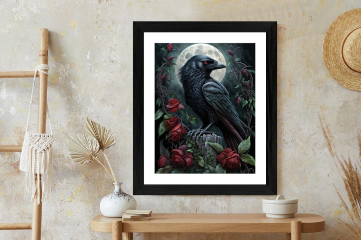 Plakat Kruk Na Nocnym Niebie