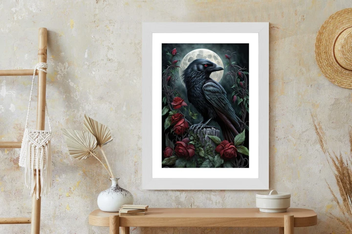 Plakat Kruk Na Nocnym Niebie