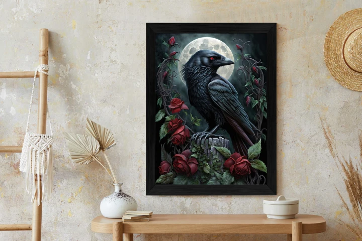 Plakat Kruk Na Nocnym Niebie