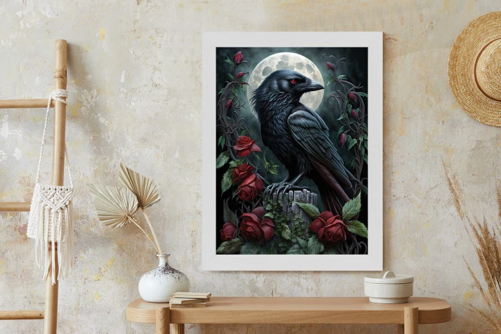 Plakat Kruk Na Nocnym Niebie