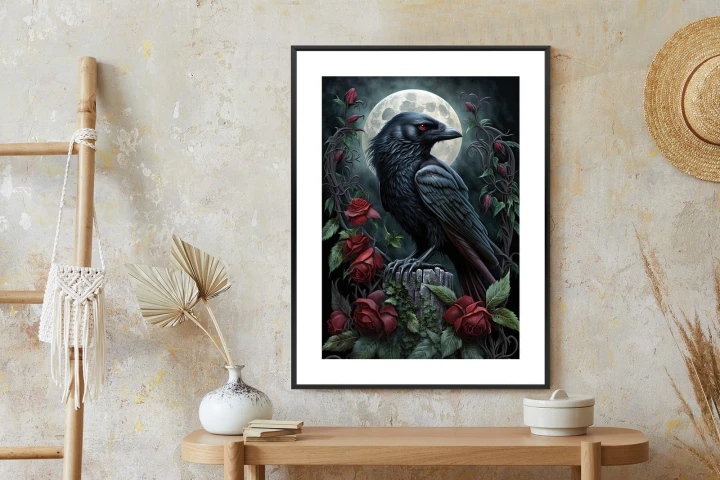 Plakat Kruk Na Nocnym Niebie