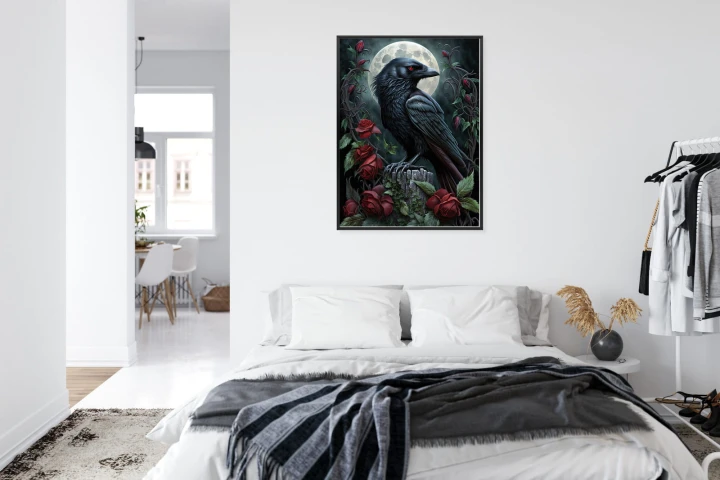 Plakat Kruk Na Nocnym Niebie