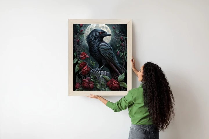 Plakat Kruk Na Nocnym Niebie