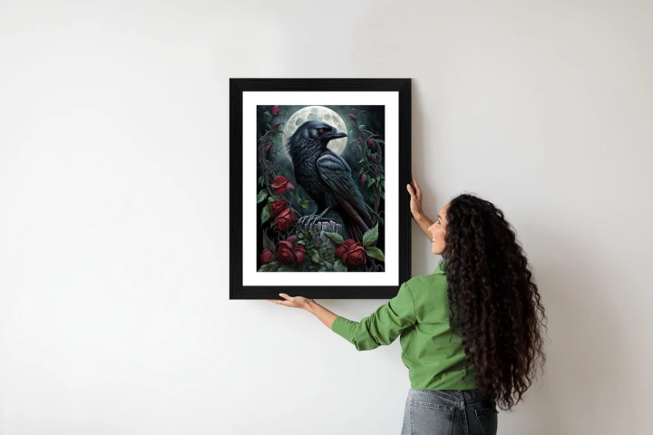 Plakat Kruk Na Nocnym Niebie