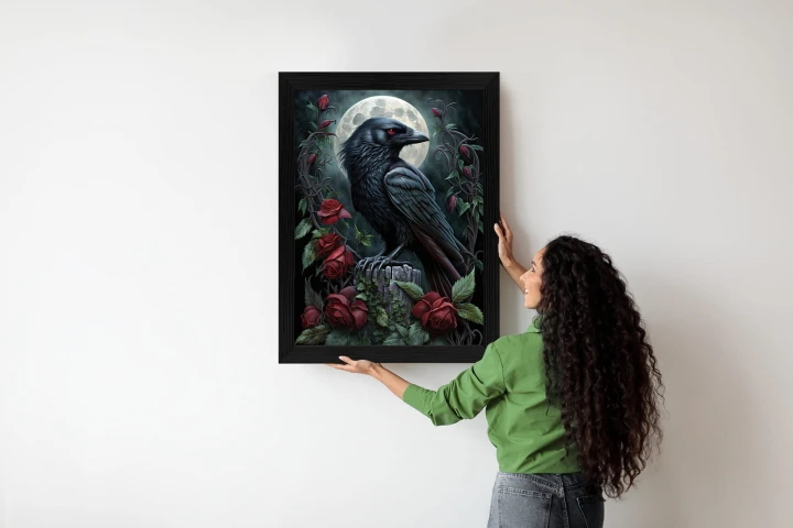 Plakat Kruk Na Nocnym Niebie