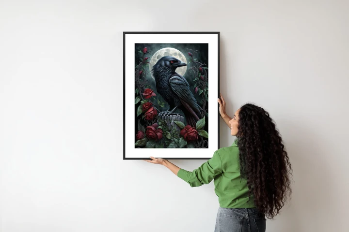 Plakat Kruk Na Nocnym Niebie