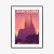 Plakat Barcelona Sagrada Familia Różowa Ilustracja O Zachodzie Słońca