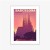 Plakat Barcelona Sagrada Familia Różowa Ilustracja O Zachodzie Słońca