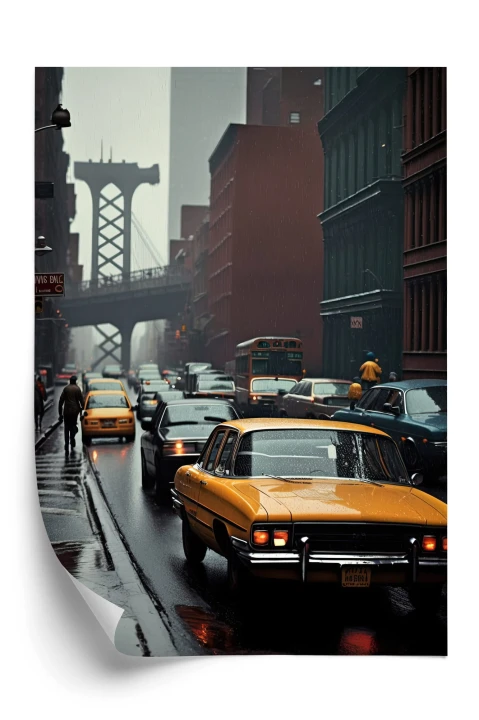 Plakat Deszczowy Dzień W Nowym Jorku