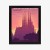 Plakat Barcelona Sagrada Familia Różowa Ilustracja O Zachodzie Słońca