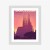 Plakat Barcelona Sagrada Familia Różowa Ilustracja O Zachodzie Słońca