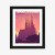Plakat Barcelona Sagrada Familia Różowa Ilustracja O Zachodzie Słońca