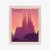Plakat Barcelona Sagrada Familia Różowa Ilustracja O Zachodzie Słońca