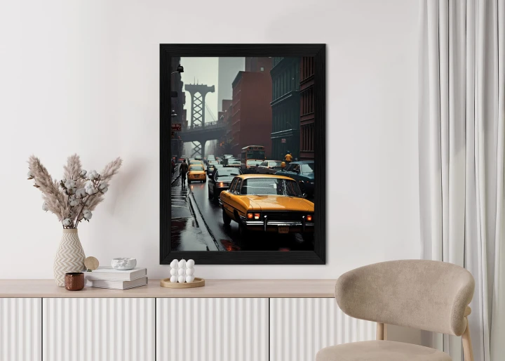 Plakat Deszczowy Dzień W Nowym Jorku