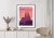 Plakat Barcelona Sagrada Familia Różowa Ilustracja O Zachodzie Słońca