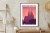 Plakat Barcelona Sagrada Familia Różowa Ilustracja O Zachodzie Słońca