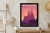 Plakat Barcelona Sagrada Familia Różowa Ilustracja O Zachodzie Słońca