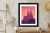 Plakat Barcelona Sagrada Familia Różowa Ilustracja O Zachodzie Słońca