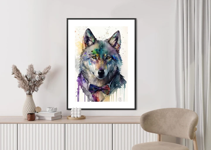 Plakat Wilk W Muszce