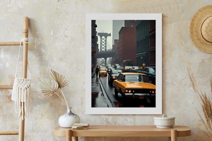 Plakat Deszczowy Dzień W Nowym Jorku