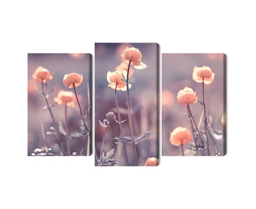 Obraz Wieloczęściowy Wiosenne Kwiaty 3D