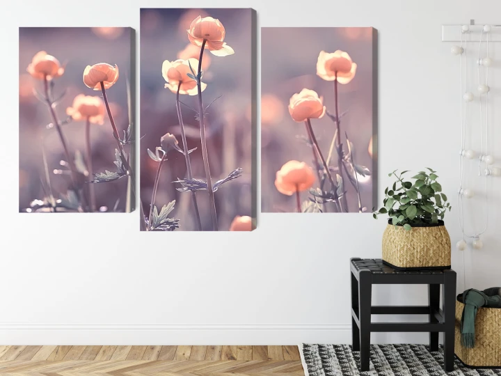 Obraz Wieloczęściowy Wiosenne Kwiaty 3D