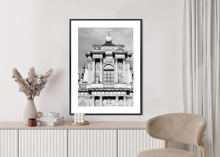 Plakat Zabytki Warszawy W Czarno Białych Kolorach