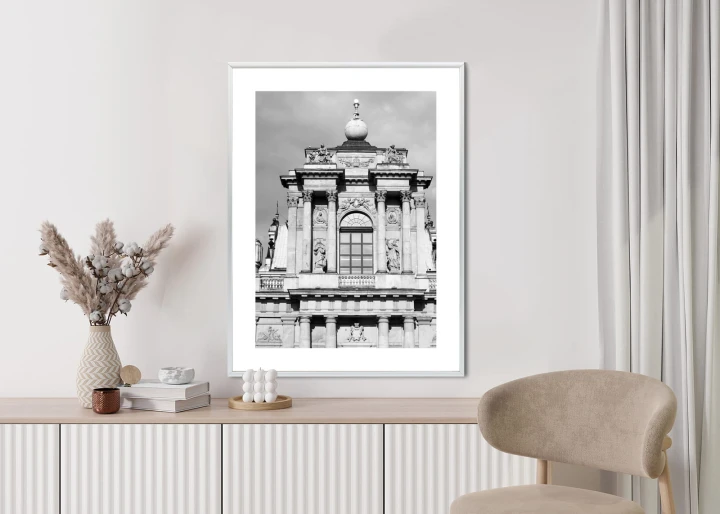 Plakat Zabytki Warszawy W Czarno Białych Kolorach