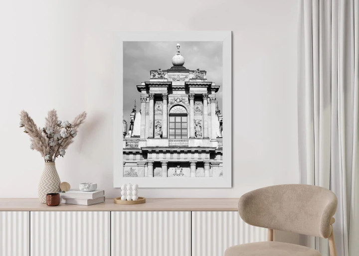 Plakat Zabytki Warszawy W Czarno Białych Kolorach