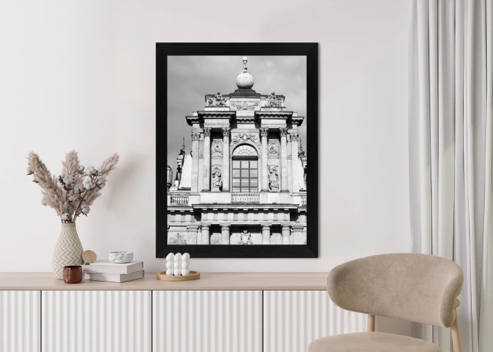 Plakat Zabytki Warszawy W Czarno Białych Kolorach