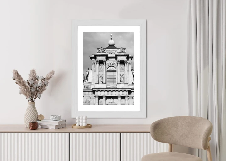 Plakat Zabytki Warszawy W Czarno Białych Kolorach