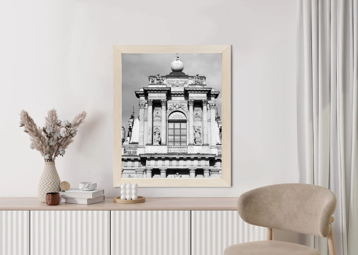 Plakat Zabytki Warszawy W Czarno Białych Kolorach