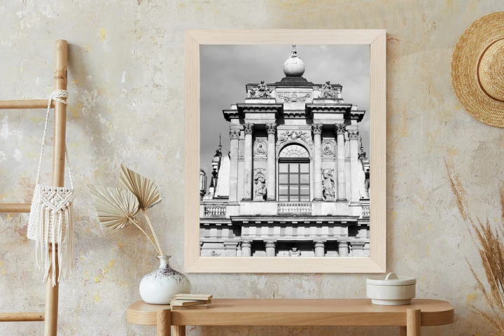 Plakat Zabytki Warszawy W Czarno Białych Kolorach