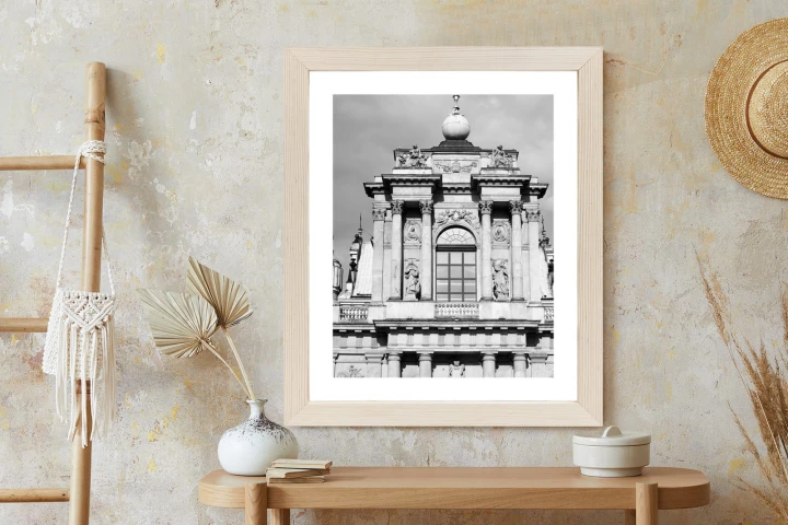 Plakat Zabytki Warszawy W Czarno Białych Kolorach