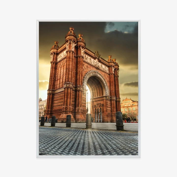 Plakat Łuk Triumfalny Słynna Budowla W Barcelonie