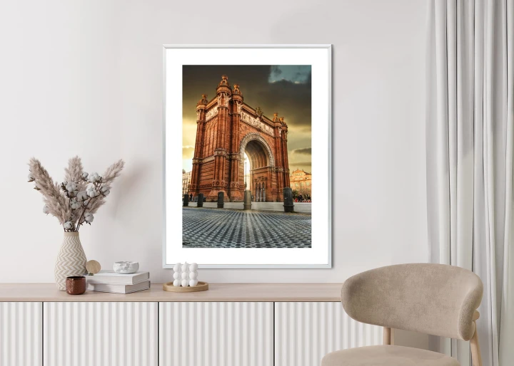 Plakat Łuk Triumfalny Słynna Budowla W Barcelonie