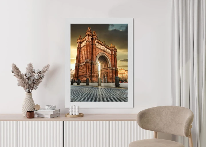 Plakat Łuk Triumfalny Słynna Budowla W Barcelonie