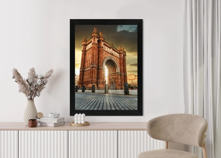 Plakat Łuk Triumfalny Słynna Budowla W Barcelonie