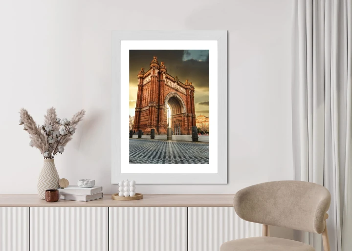 Plakat Łuk Triumfalny Słynna Budowla W Barcelonie