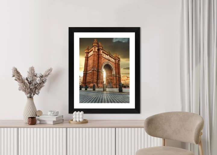 Plakat Łuk Triumfalny Słynna Budowla W Barcelonie