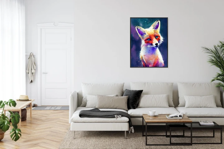 Plakat Portrait Of Wild Fox Watercolor, Wallpaper Painting, Animal