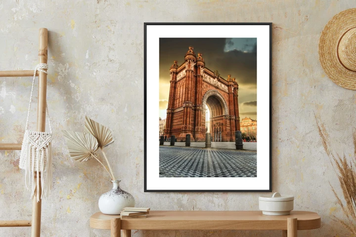 Plakat Łuk Triumfalny Słynna Budowla W Barcelonie