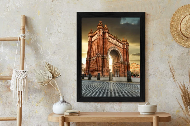 Plakat Łuk Triumfalny Słynna Budowla W Barcelonie