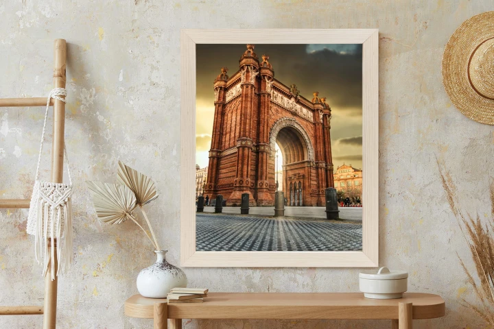 Plakat Łuk Triumfalny Słynna Budowla W Barcelonie