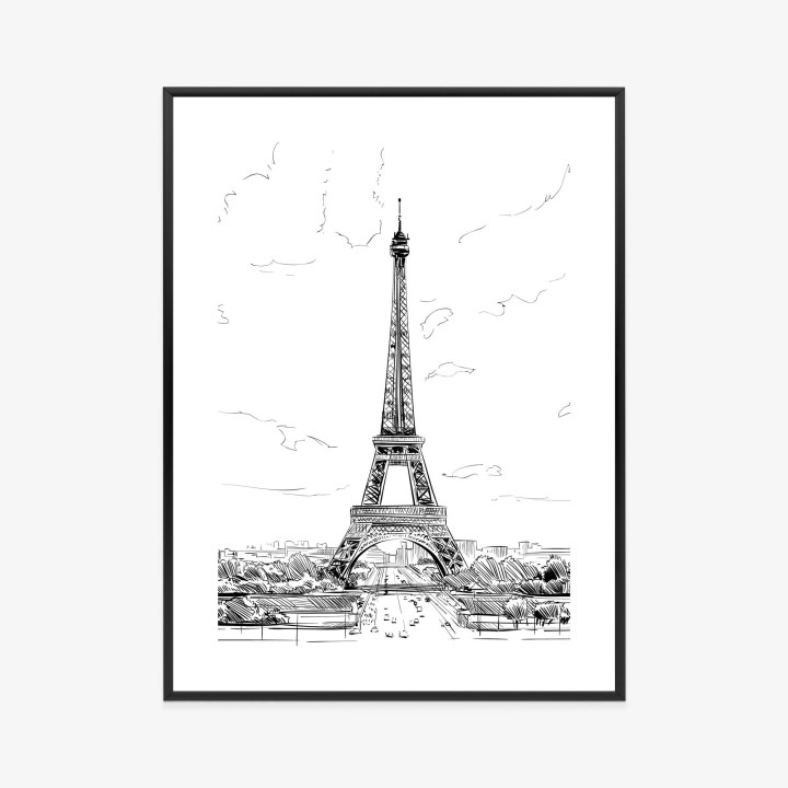 Plakat Wieża Eiffla - Szkic