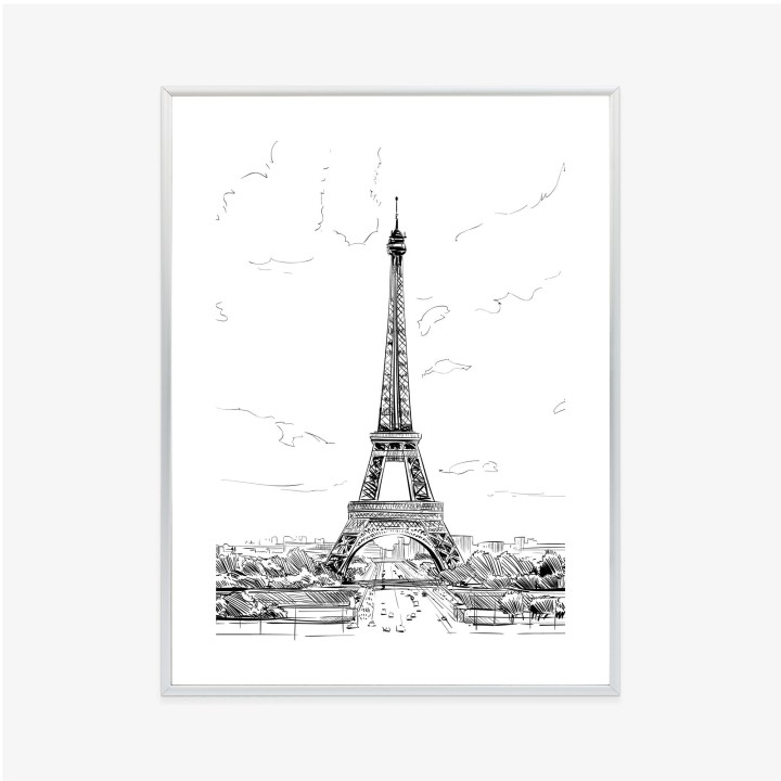 Plakat Wieża Eiffla - Szkic