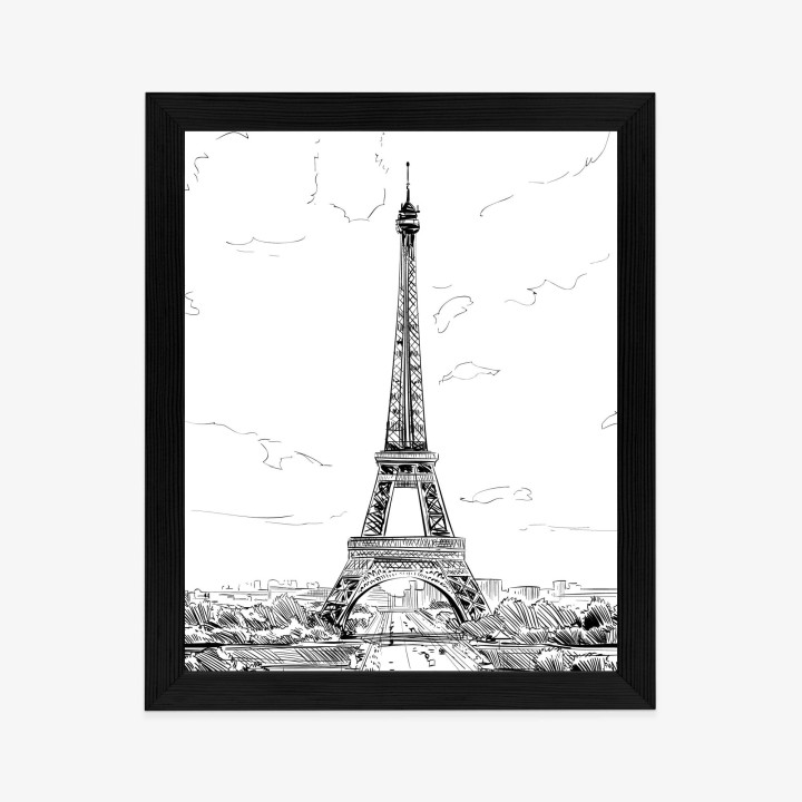 Plakat Wieża Eiffla - Szkic