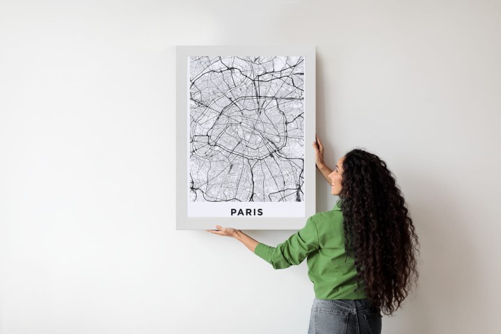 Plakat Ulice Paryża Z Lotu Ptaka - Plan