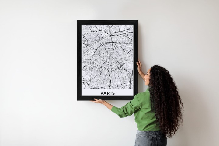 Plakat Ulice Paryża Z Lotu Ptaka - Plan