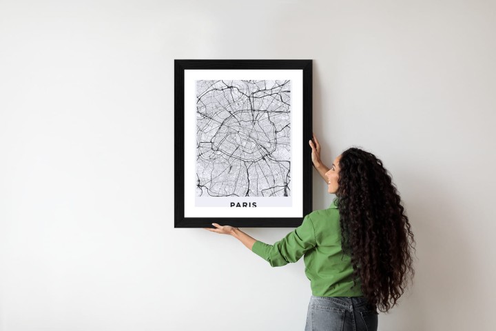 Plakat Ulice Paryża Z Lotu Ptaka - Plan